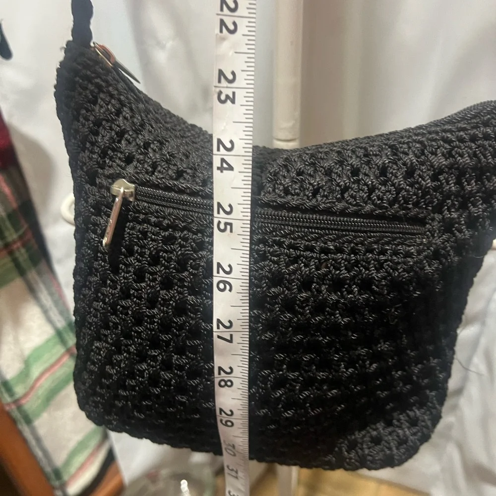 The Sak Black Textured Crossbody Bag with Braided Strap - Picture 10 of 11